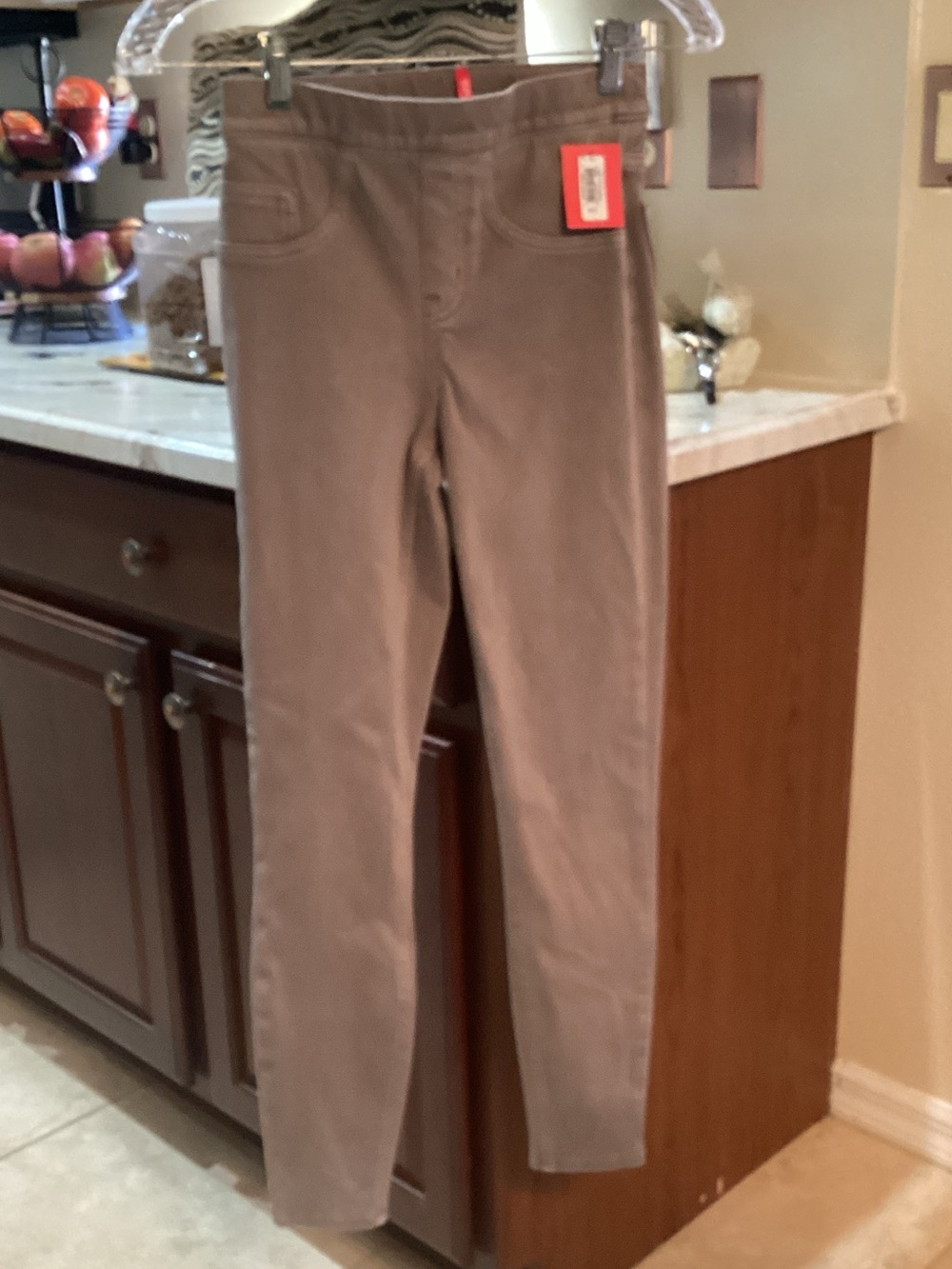 SPANX Neutral Taupe Slim Pull-On Pants 26” Inseam
